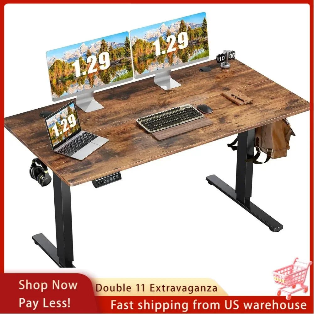 Standing Desk Adjustable Height,63inch Electric Sit Stand up,Rising Work Table forLaptop, Lift Gaming Desk Ergonomic Workstation