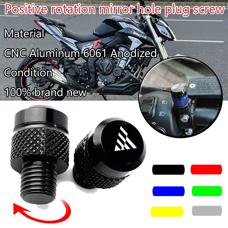 For Loncin Voge 200AC 300AC 300R 500DS 500R 650DS ER10 Motorcycle Accessories M10*1.25 Rear Mirror Hole Plugs Screw Bolts Cover
