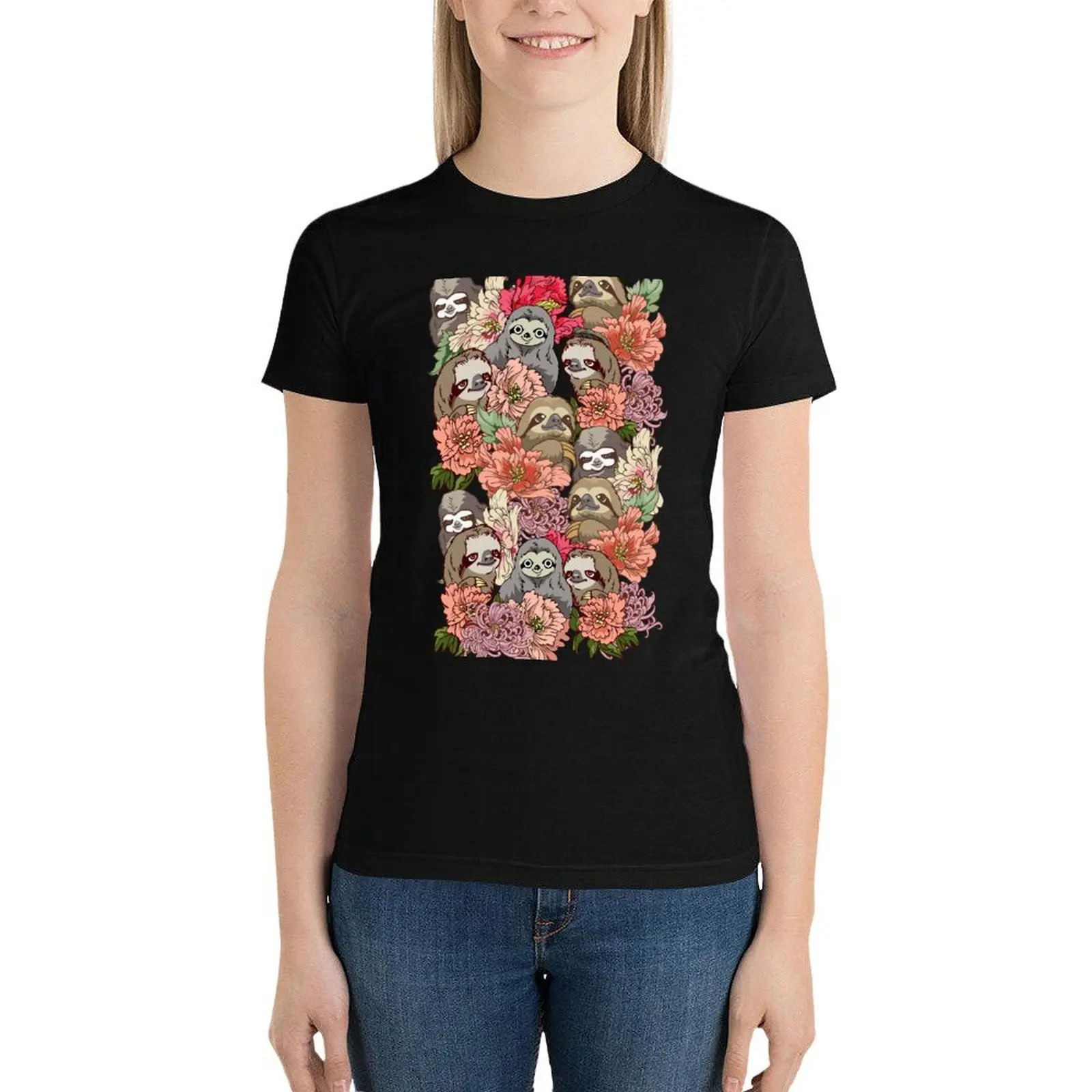 

Because Sloths T-Shirt plus size tops summer clothes shirts graphic tees cute tops tshirts woman