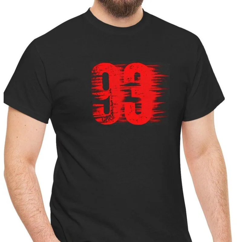 

Hot Selling Summer Motorcycle Unisex MarcMarquez 93Pattern Short Sleeved Breathable Quick Drying Sports Oversized Round Neck Top