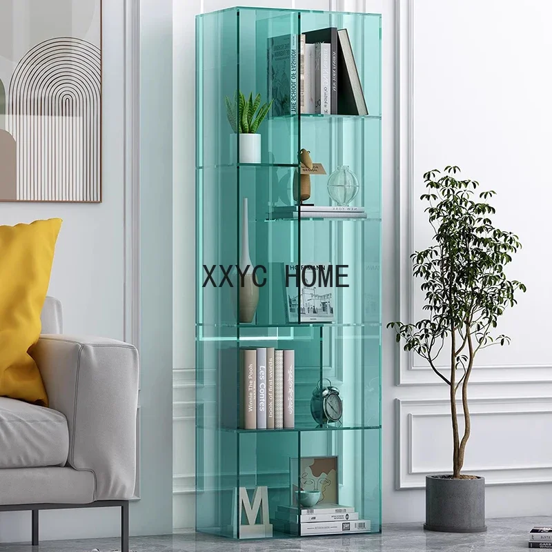 

Modern Simple Acrylic Bookshelf Storage Wooden Cabinets Large Nordic Bookshelf Display Minimalist Creative Libreria Furniture