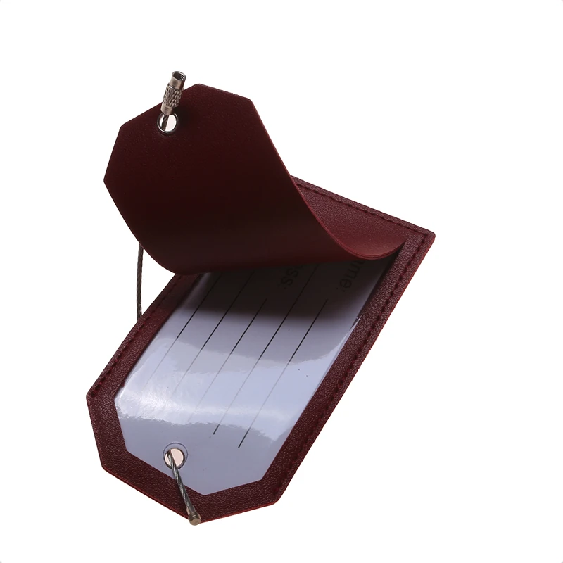 علامات الأمتعة للنساء والرجال لحقائب السفر وإكسسوارات السفر موضة بلون سادة من جلد البولي يوريثان حقيبة تسمية اسم العلامة عنوان الهوية