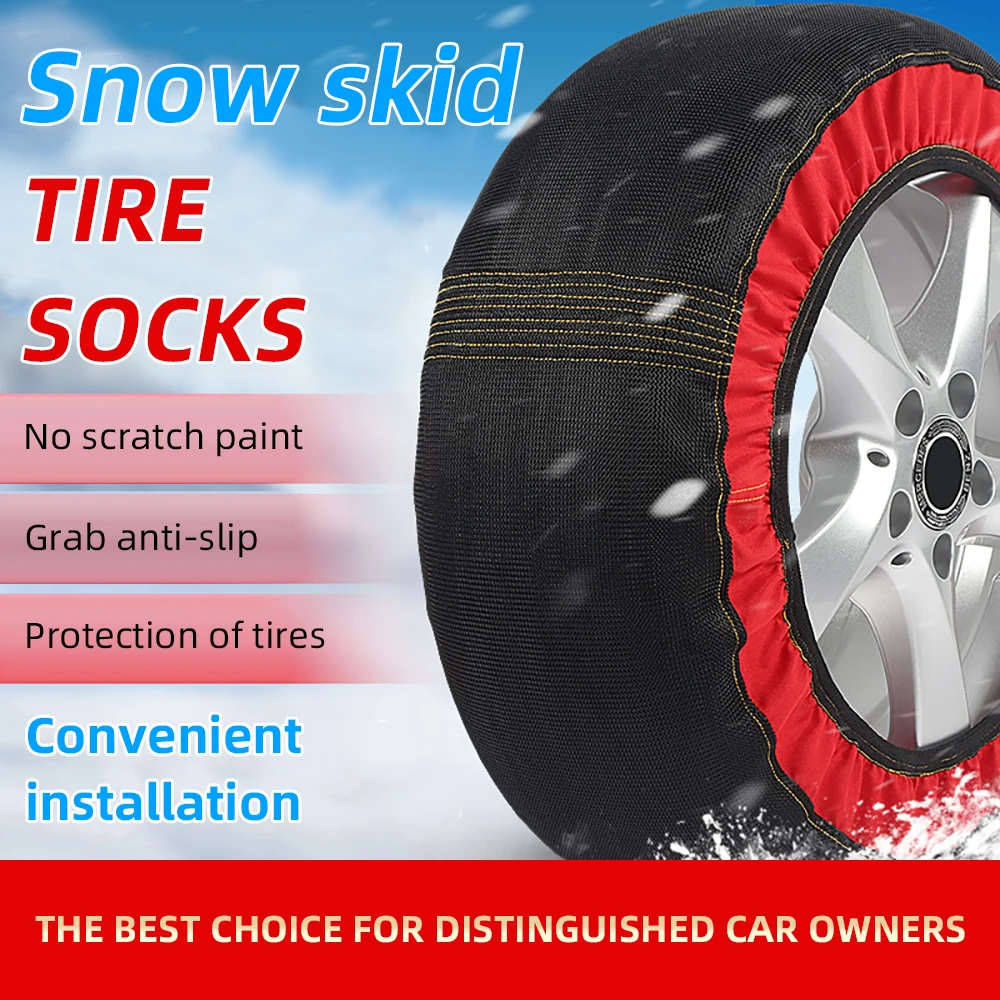 Car Snow Tire Cover Anti-Slip Socks Anti-Slip Wear-Resistant Tire Anti-Slip Cover Car SUV Universal Anti-Slip Chain