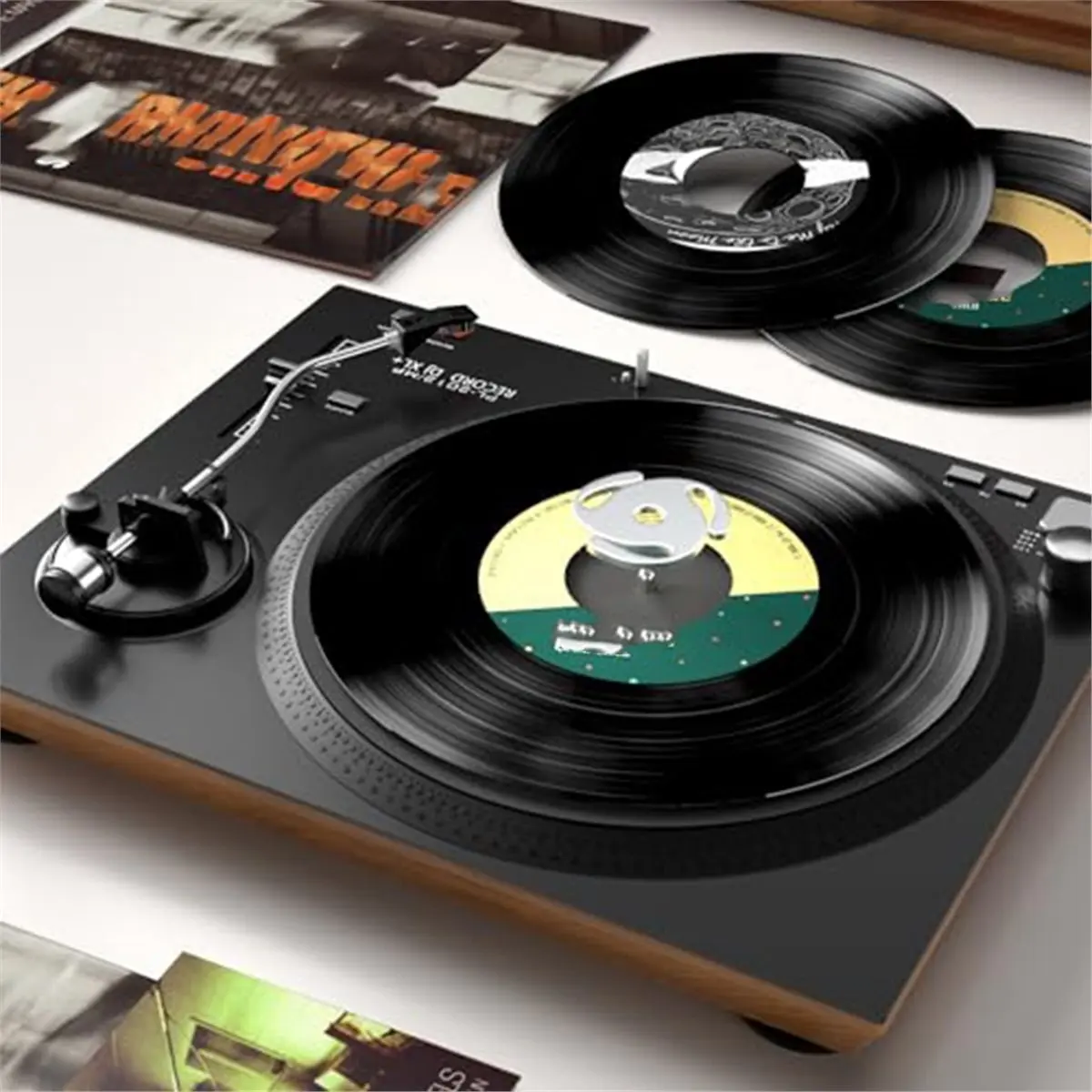 A14G 45 RPM Record Adapter Insert 45 Vinyl Record Solid Aluminum Adaptor for 7 Inch Vinyl Record Turntables