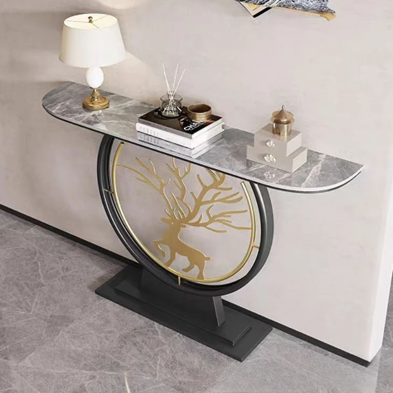 

Современный простой стол, европейская каменная плита, креативный стиль гостиной, дверной шкаф из кованого железа