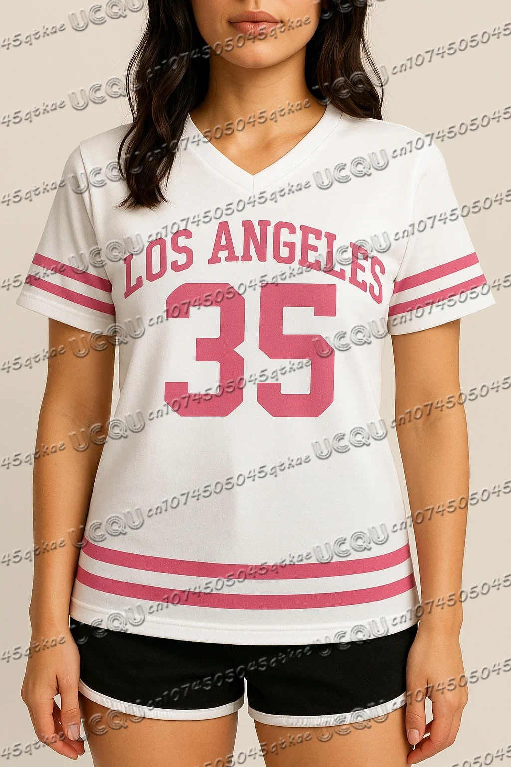 

Women's Los Angeles Print Round Neck Short Sleeve Tops T-Shirt Summer Graphic Tee Baseball Jerseys Plus Size Men's Sport T-Shirt