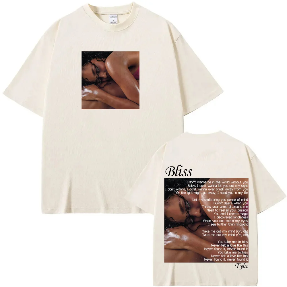 Tyla - Bliss Retro T-shirt  Graphic Printing Hip Hop 100%Cotton Tee-shirt Short Sleeve Fashion Tshirt Women Clothes High Quality