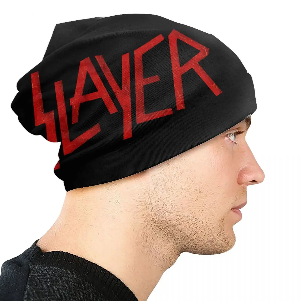 Personnalisé Heavy Metal Rock Slayers Lettre Skullies Bonnets Casquettes Streetwear Hiver Hommes Femmes Tricot Chapeau Unisexe Adulte Bonnet Chapeaux