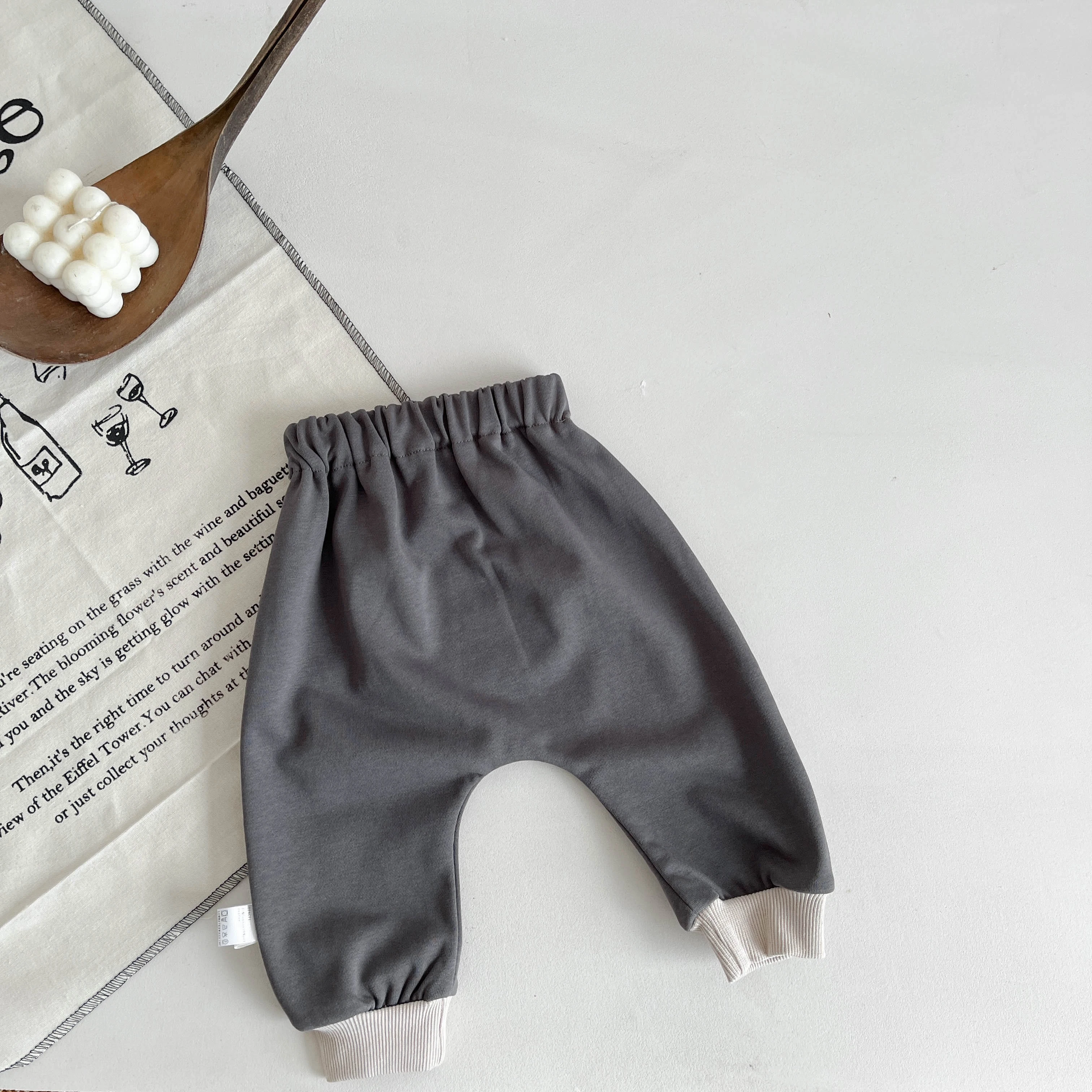 Spring Newborn Infant Baby Boys Cotton Elastic Waist Simple Casual Trousers Kids Fashion Plus Size Sports Baby Pants