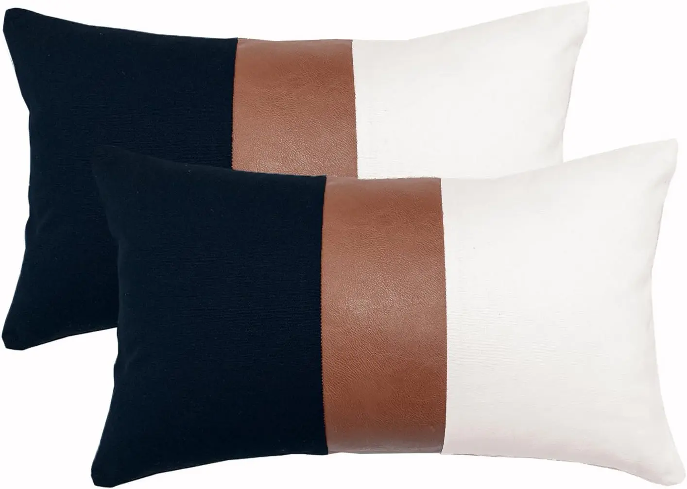 

Modern Stripe Farmhouse Decorative Throw Pillow Cover 12X20 Set Of 2 Bla And White Pillow Covers For Accent Chair Living Room