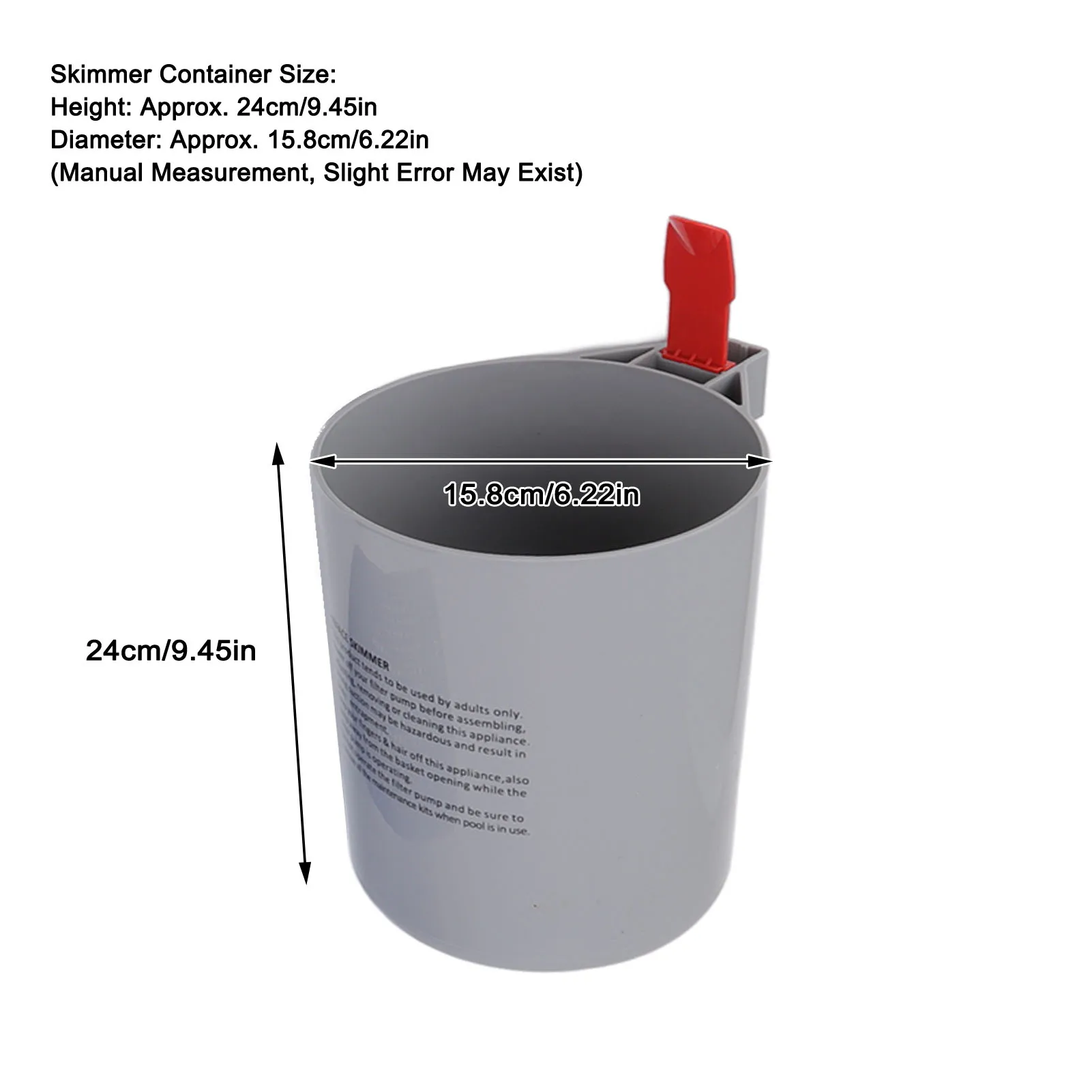 Gray Wall Mounted Automatic Skimmer Swimming Pool Cleaning Kit Easy To Use Automatic Filter Cleaning Pool Debris Collector