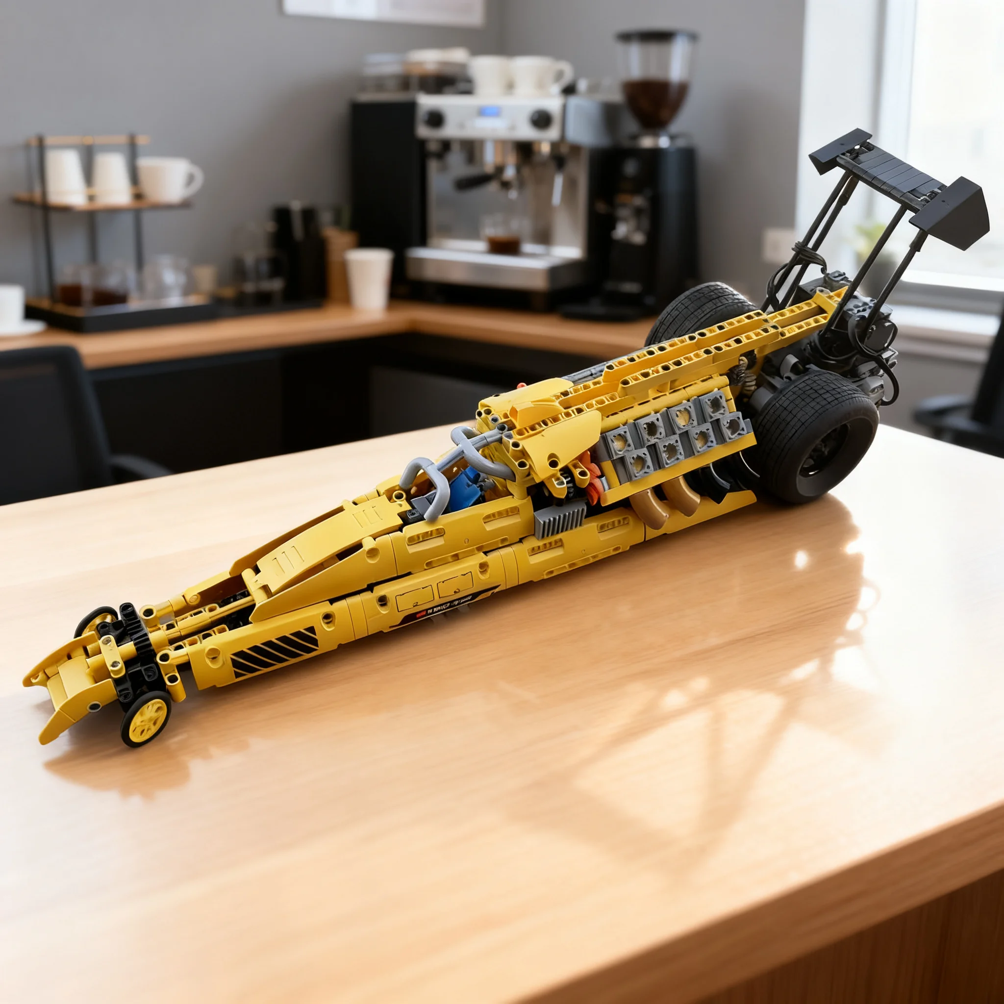 867pcs MOC Technical Dragster Model Building Blocks Architecture Toys Birthday Gift Education Brick Presentation Collection Art