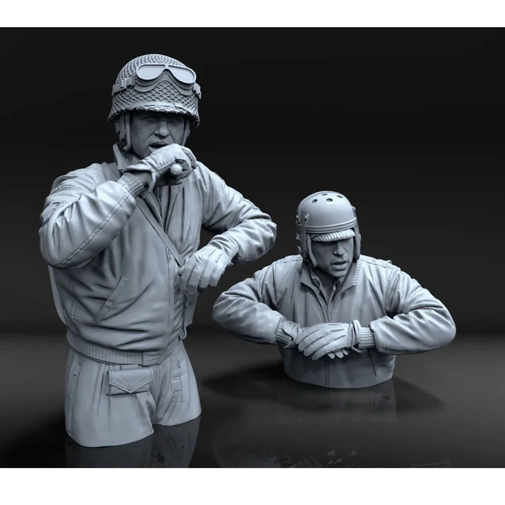 1/16 U.S. tank crew WWII, Resin Model figure soldier, WW2 Military themes, Unassembled and unpainted kit