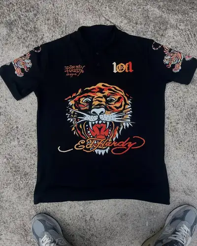 Camisetas con estampado de tigre Vintage, Polo, ropa de calle de estilo gótico, camisetas Y2k de manga corta Harajuku, Polo para hombre, ropa