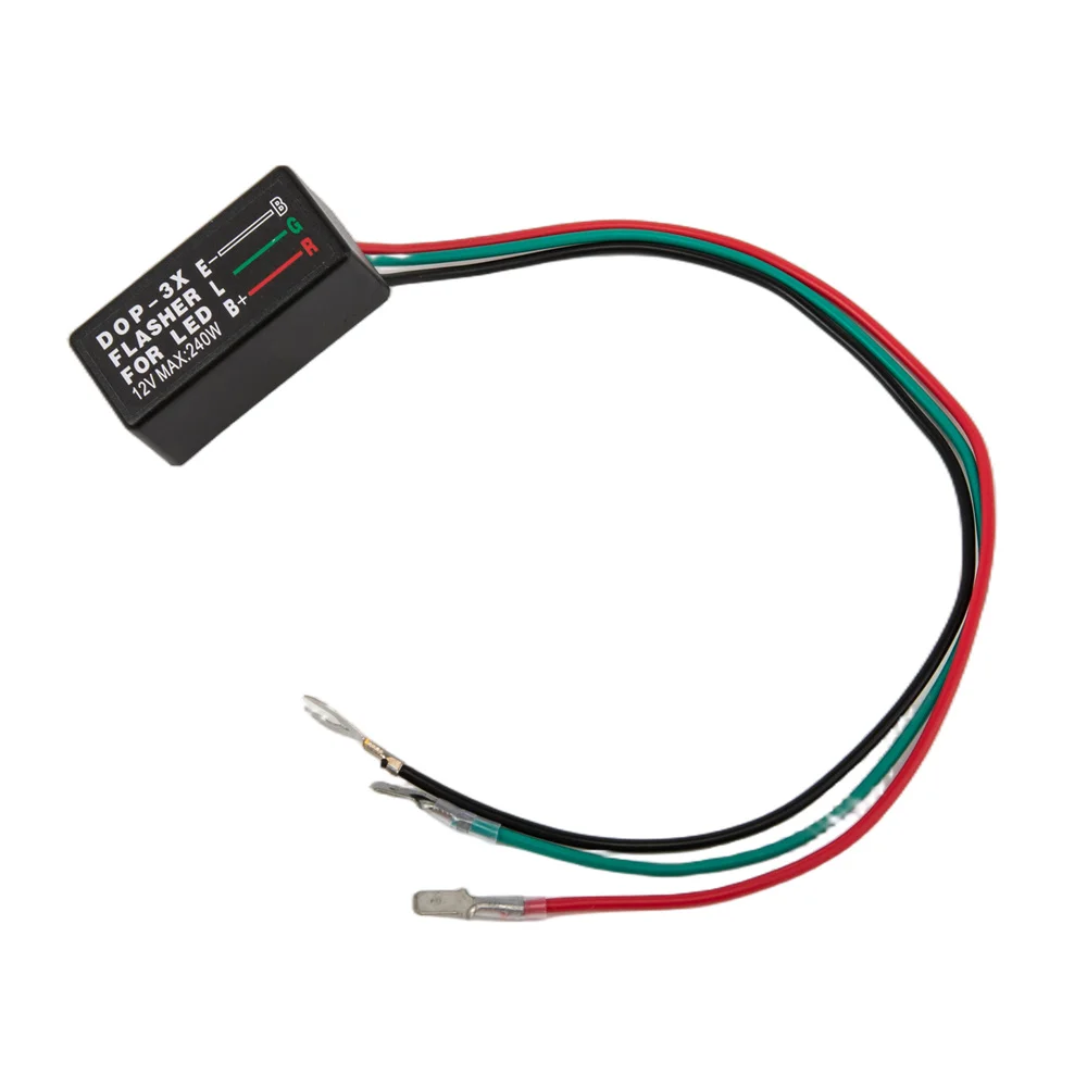 3Pin Motorcycle LED Flasher Relay Adjustable Frequency Turn Signal 12V Blinker Indicator Motorbike Car Universal DOP-3X