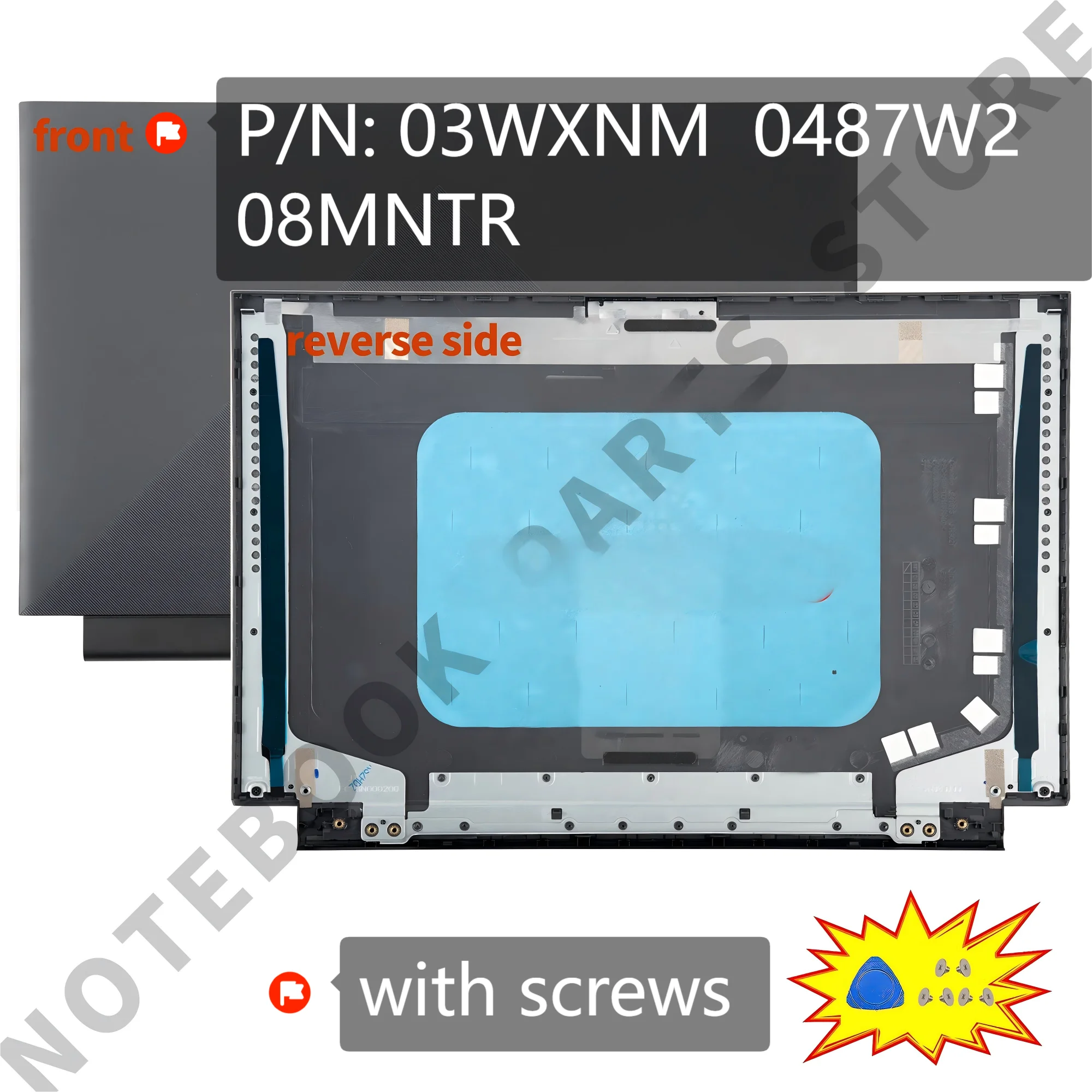 NEW Parts For G15 5510 5511 5515 5520 5525 P105F Back Cover Front Bezel Palmrest Bottom Case Hinges 03WXNM/0487W2 Replace