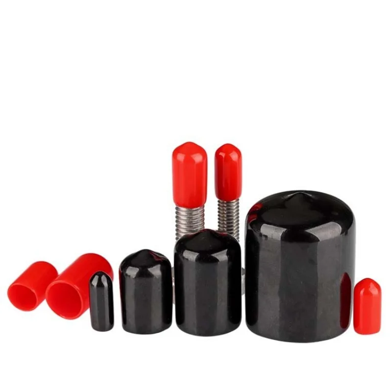 Protetor de rosca de pvc, luva protetora de borracha macia, redonda, tampa protetora de rosca de pvc, manga de tubo de plástico id1.5mm ~ 60mm