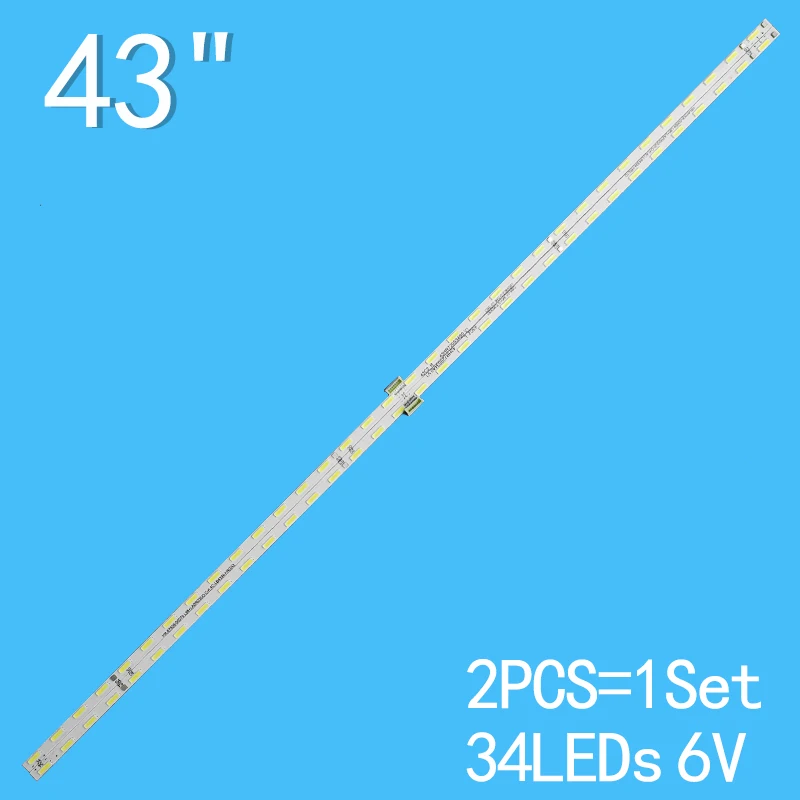 TV backlight strip For 43C2 68-572140-0BE SH43HR720S34A/B0 V1 43HR720S34A0 V1 HR-87508-00069 L98+LA2RD3U0-C-K 4C-LB4334-HR01Q 1