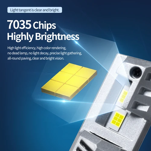 Imagen 2 del producto Altra Bright H4 H13 9007 H1 H3 880 H7 H11 H8 9005 9006 9012 bombillas de faros LED 60000LM 6000K blanco gran potencia 1:1 tamaño luz de coche