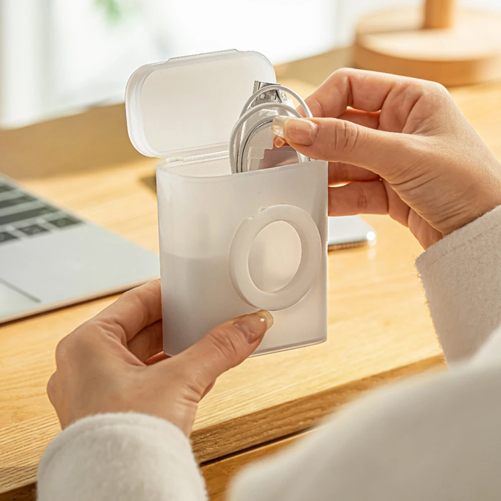 Matte Cable Storage Case With Phone Holder Stylish Drawer Finishing Container For Jewelry Coin