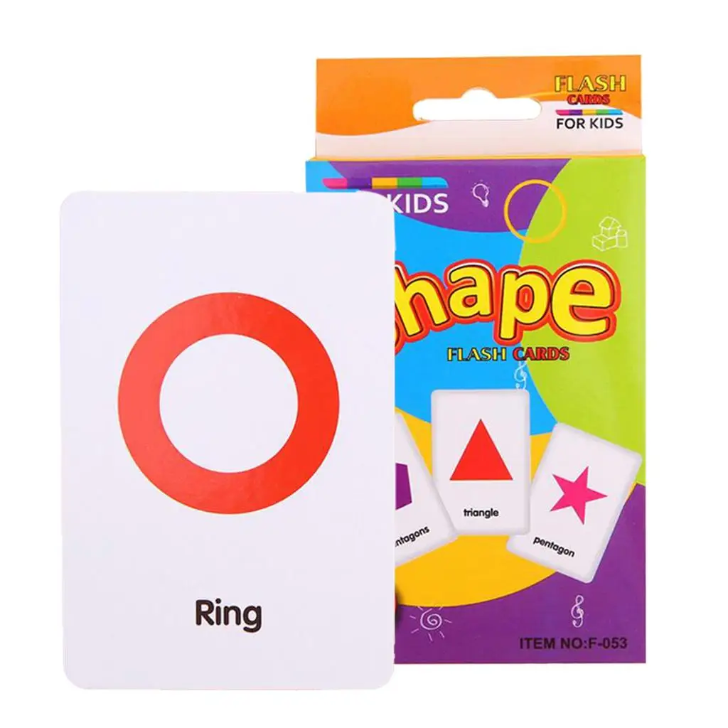 36 pezzi di forme colorate e flashcard in età prescolare con animali per bambini dai 4 ai 6 anni