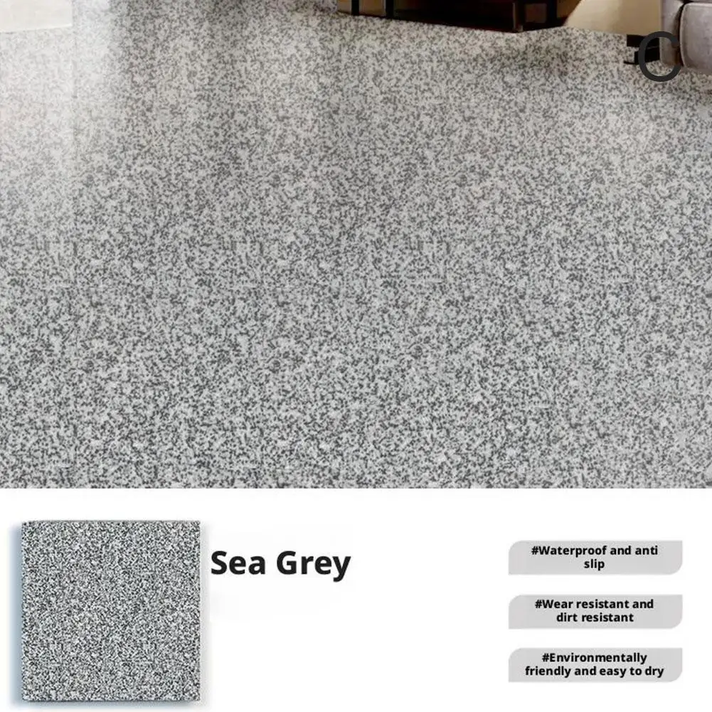 High-Gloss Marble Effect Epoxy Floor Coating Waterproof Paint Stain Resistant SelfFlowing Epoxy Color Sand Surface Paint 500ML
