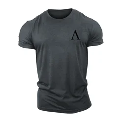 2D Printing Spartan Forged Logo - Gym T-Shirt High Quality Cotton Casual Men's Short Sleeves Top Muscle Man Tough Guy T-Shirt