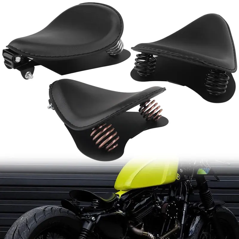 Base universelle de support de ressort de moto, housse de siège en cuir PU pour Harley Custom Sportster Bobber Honda Yamaha