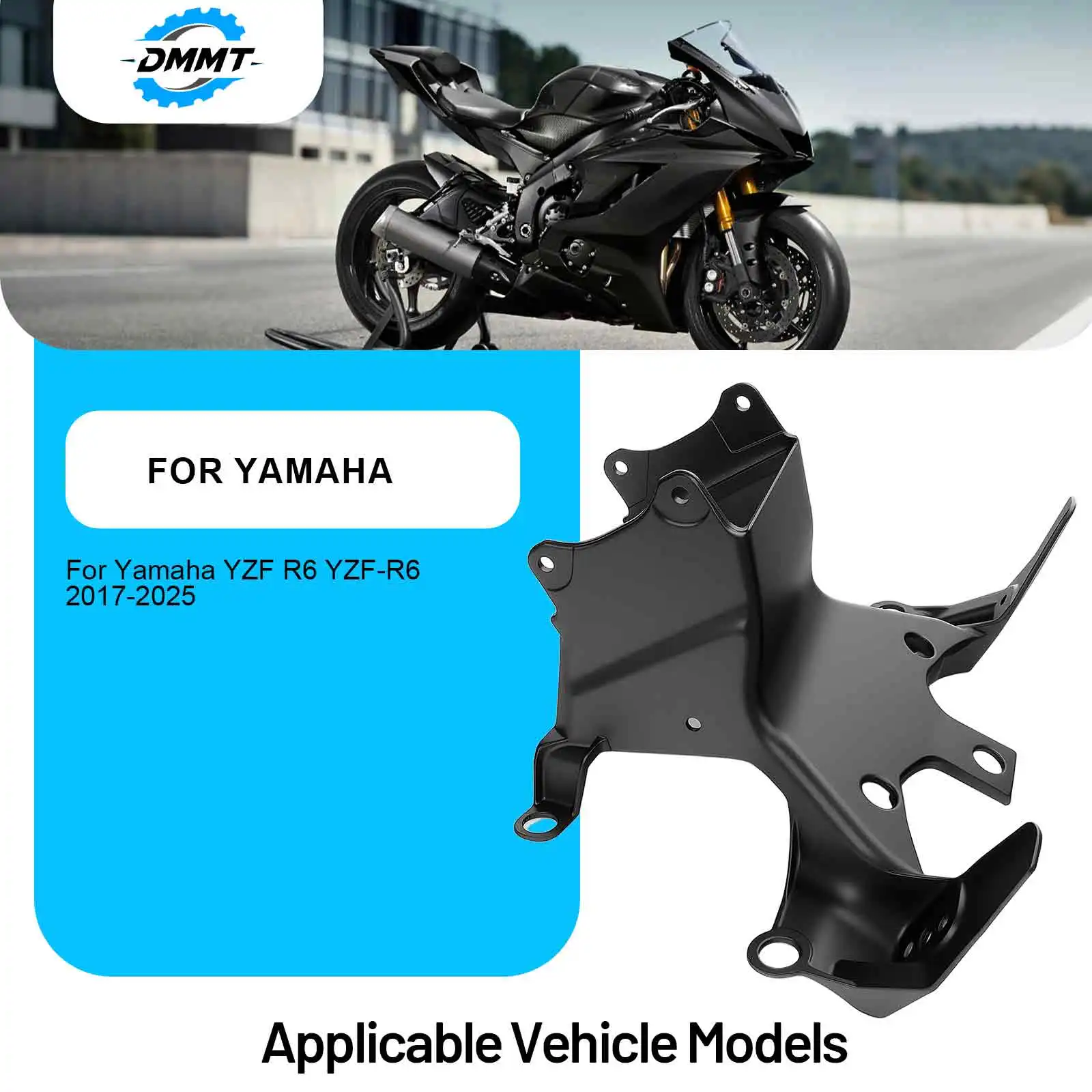 

Motorcycle front upper bracket fairing bracket For Yamaha YZF R6 YZF-R6 2017-2025 Motorcycle headlight bracket