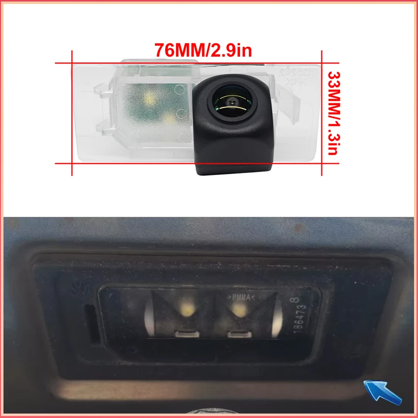 HD 1080×720P Fisheye Rear View Camera For Volkswagen For VW T6 Transporter Caravelle Multivan 2016 2017 2018 2019 2020 Car