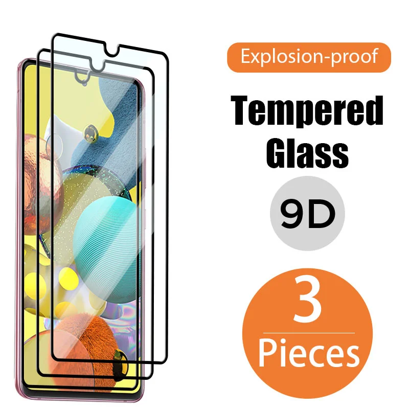 

3pcs Full Cover for Samsung Galaxy A50 A40 A10 A70 A20 A30 Screen Protector for Samsung A51 A21S A71 A31 A41 A11 A12