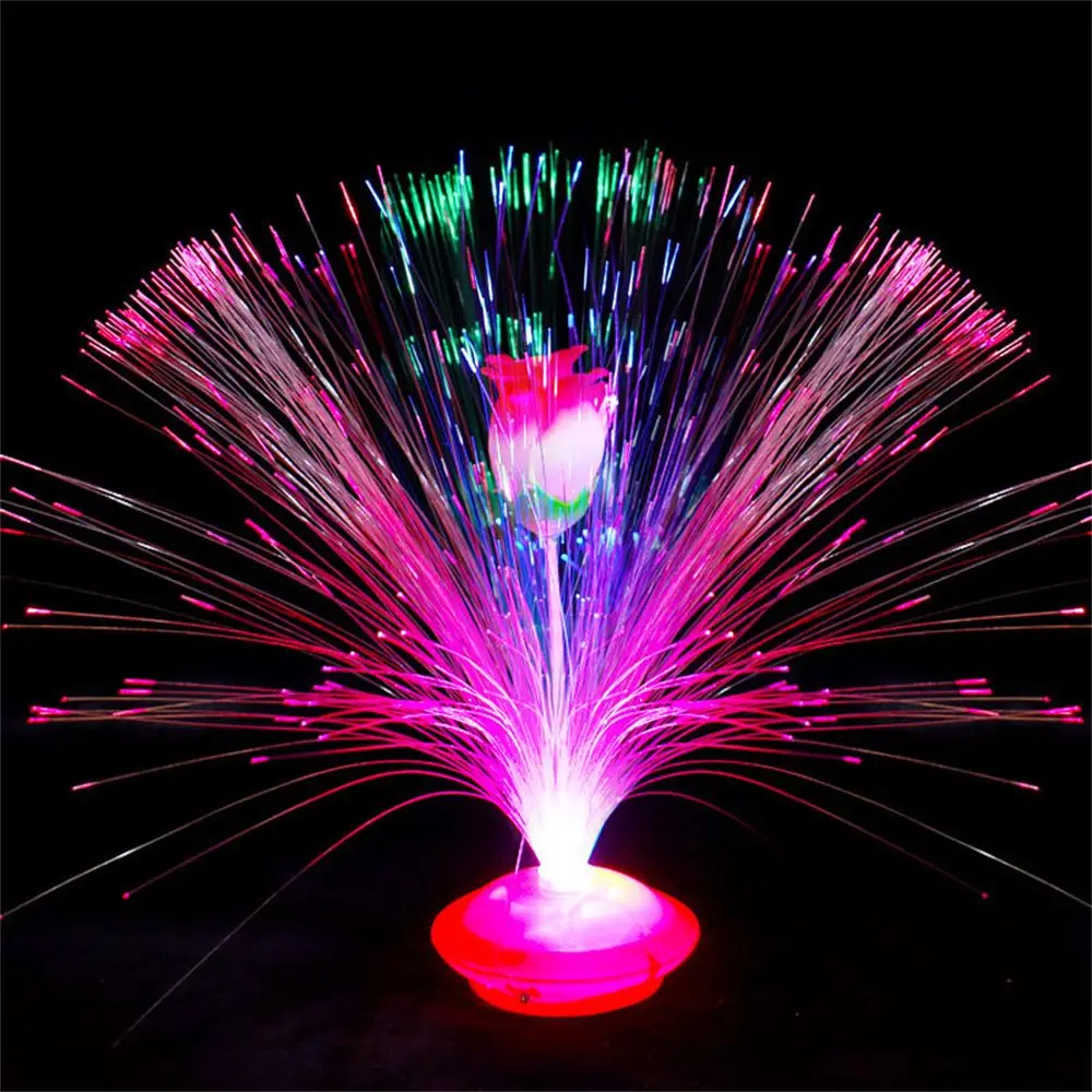 Candle Lamp Holiday Nighting Lighting Lamps Christmas Decoration LED Fiber Optic Light Night Lamp Multicolor
