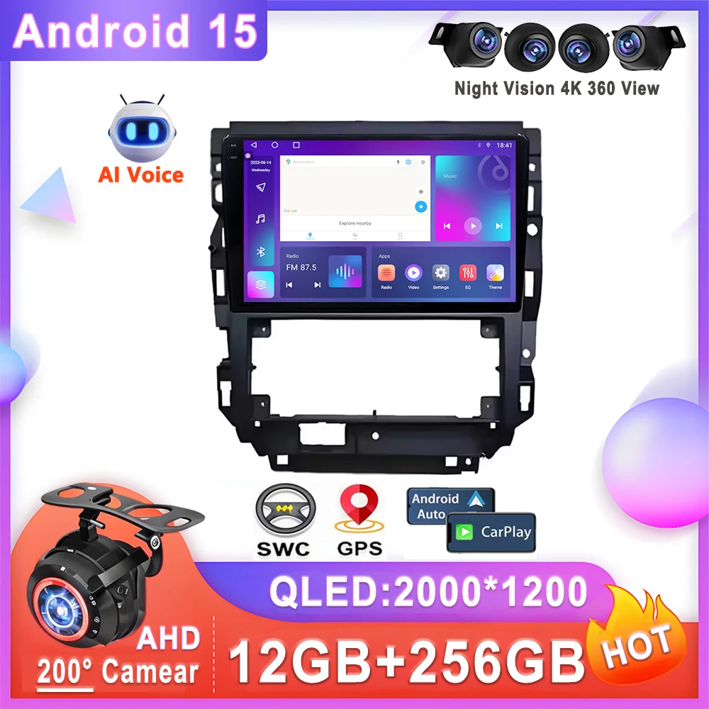 Auto Radio Android 15 For Volkswagen Golf Mk 4 2004-2008 Stereo Head Unit No 2din DVD QLED Screen Dash Cam HDR GPS Navigation