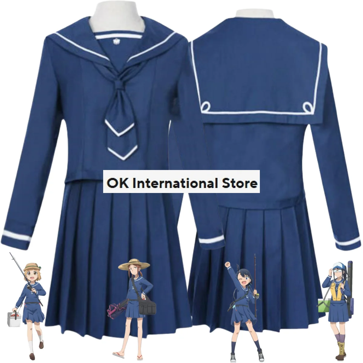 

Костюм для косплея из аниме Houkago Teibou Nisshi Tsurugi Hina Hodaka Natsumi kuролиwa Yuki, школьная форма JK, женский милый костюм моряка