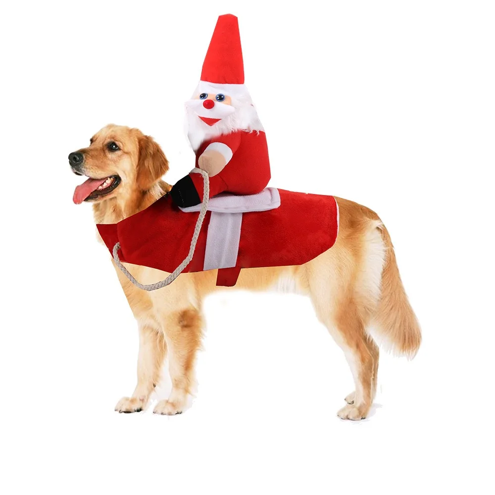 Pet Costumes Santa Claus Dog Cat Christmas Clothes Mutable Halloween Funny Costume Santa Claus Clothes Christmas Costumes