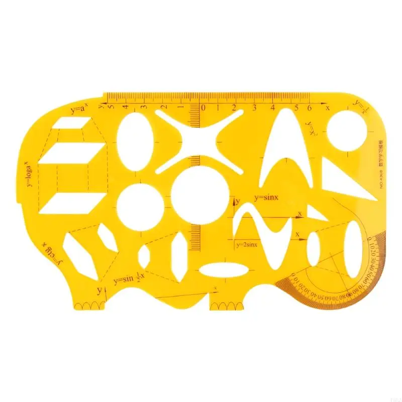 T5EA K 수지 원은 삼각형 기하학적 템플릿 통치자 스텐실 측정 용 사각형