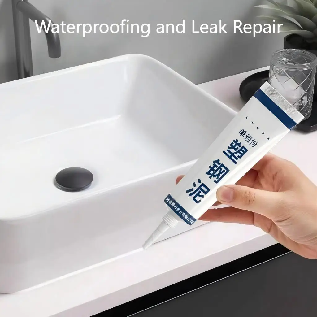 Waterproof Adhesive Plastic Steel Mud Waterproof and Moisture-Proof Sealant Kitchen Bathroom Anti-mildew Glue Crack Repair Agent image 4