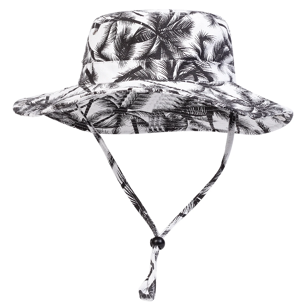 Men Coconut tree printed large eaves Bucket Hats Fishermen Caps Outdoor Casual Cap Men Sunscreen Hat Adventure Hat