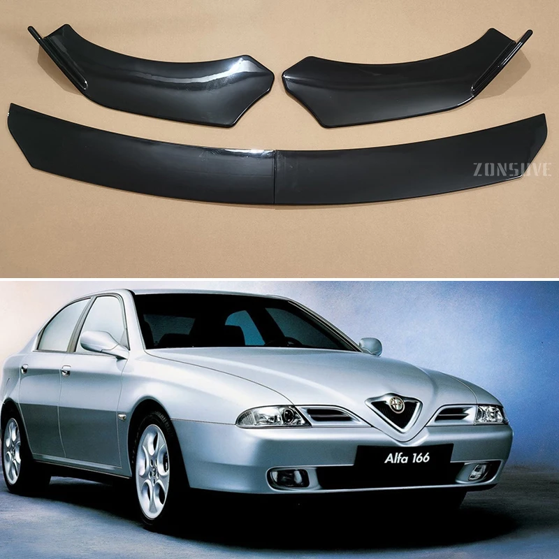 For Alfa Romeo 166 1998--2004 Year Front Bumper Lip Splitter Spoiler Body Kit Accessories Universal 4pcs