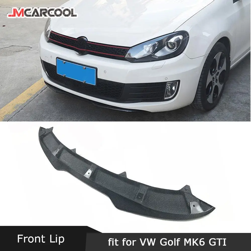 

JMCARCOOL Carbon firber For VW Golf 6 VI MK6 GTI 2010 2011 2012 2013 Front Bumper Lip Chin Head shovel Guard Car Accessorise