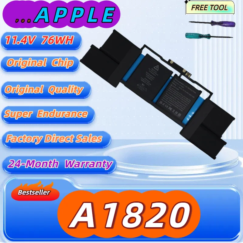 

11.4V 76WH 6667mAh A1820 Laptop Battery For APPLE MACBOOK PRO 15" A1707 2016 2017 Year