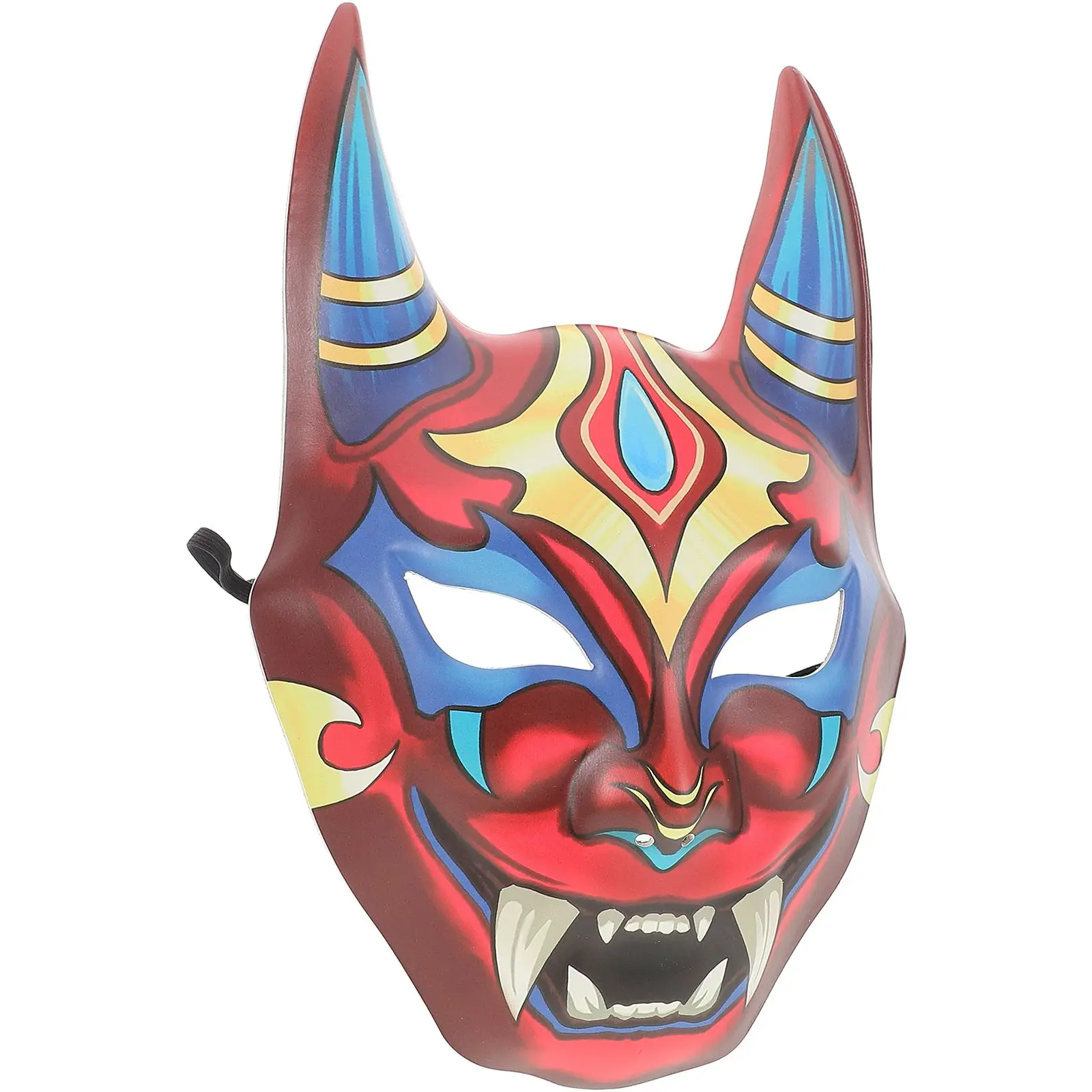 

Traditional Japanese Mask for Halloween Cosplay Mask Japanese Mask Japanese Style Mask Makeup Party Mask Prop for Party Festival