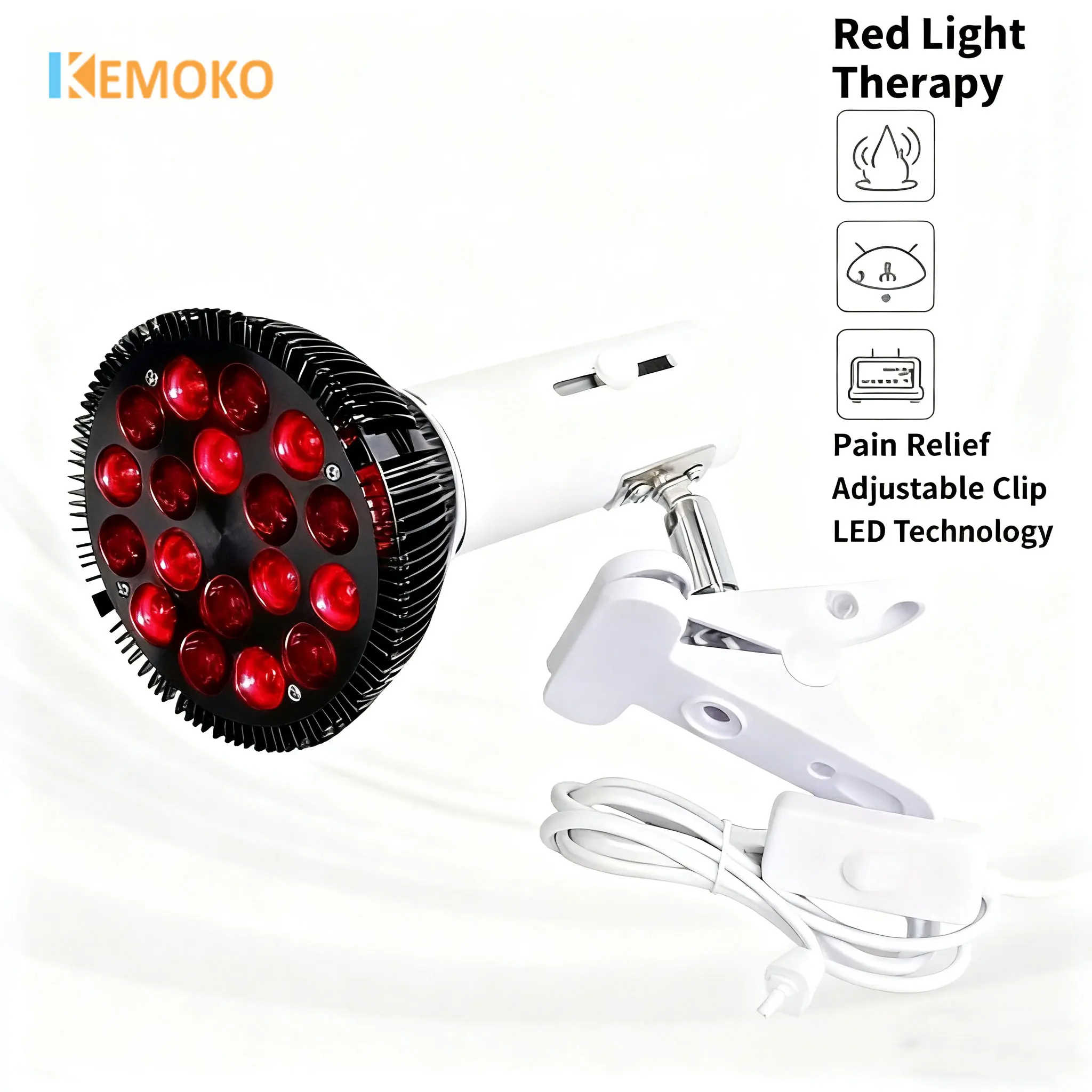 Venda quente 54w lâmpada de terapia par38 preto lâmpada de terapia infravermelha led lâmpada de beleza led terapia spa dispositivo anti envelhecimento alívio da dor