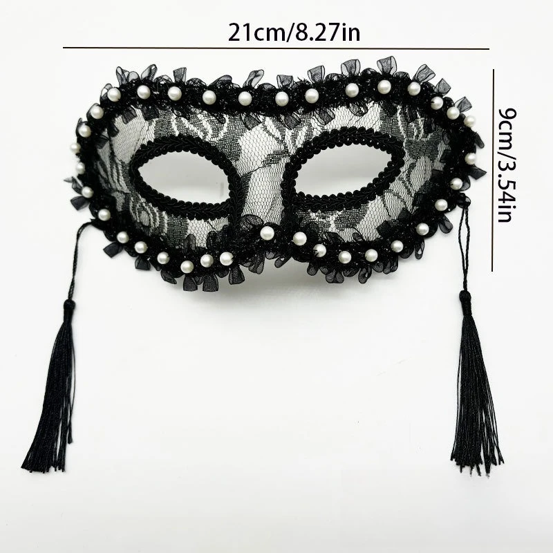Halloween Cosplay Dames Half Gezicht Parel Kant Lint Masker Make-up Bal Cosplay Party Prop Decoratie Maskerade Masker