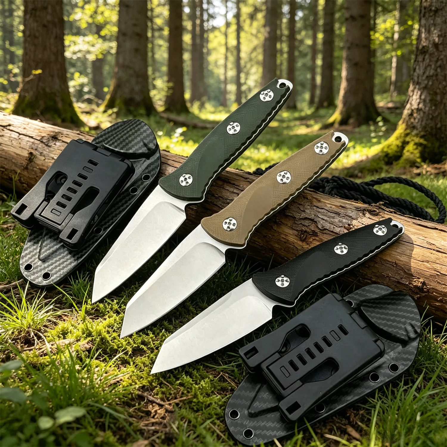 Model 93M Outdoor Fixed Blade Knife 8Cr13MoV Blade Wearproof Nylon Fiber Grip Daily Carry Camping Utility Knives Tools view 2