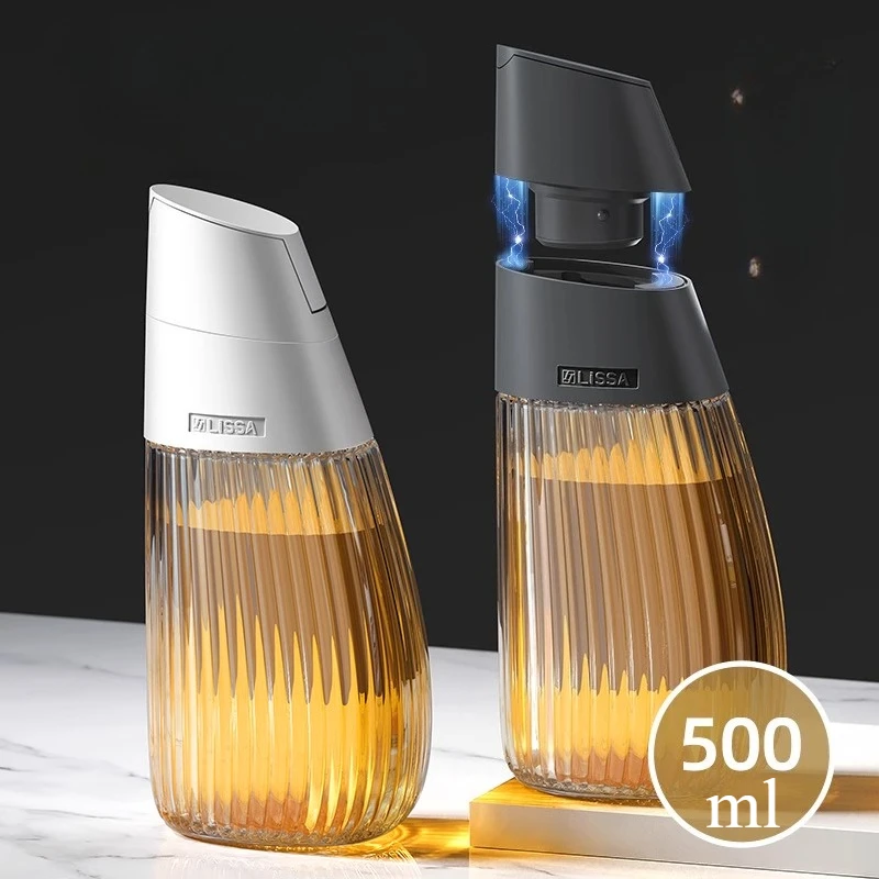LISSA Glass Oil Pot, Anti-leakage Bottle, Household Kitchen Large Oil Tank, Gravity Automatic Opening and Closing Oil Container