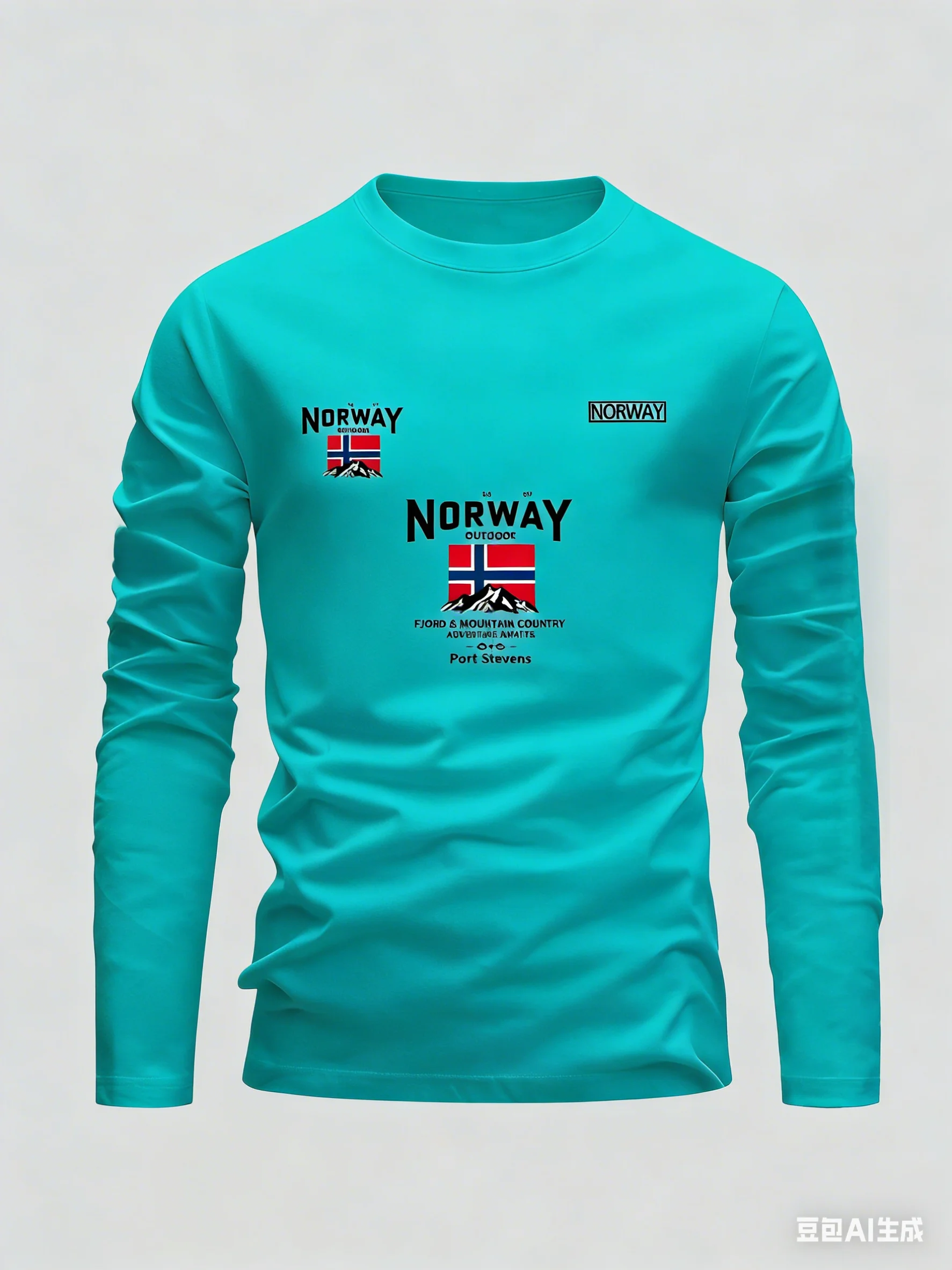 تي شيرت رجالي بأكمام طويلة بعلم نرويجي وفايكنغ - سفينة فايكنغ نورديك وروون الطوطم مطبوعة ملابس الشارع الشهير ملابس رجالية #2