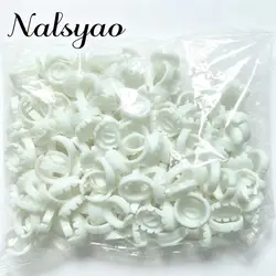 CNK Wholesale 100Pcs Disposable Eyelash Glue Fan Cup Rings Holder Container Tattoo Pigment Eyelash Extension Tools Lash Supplies