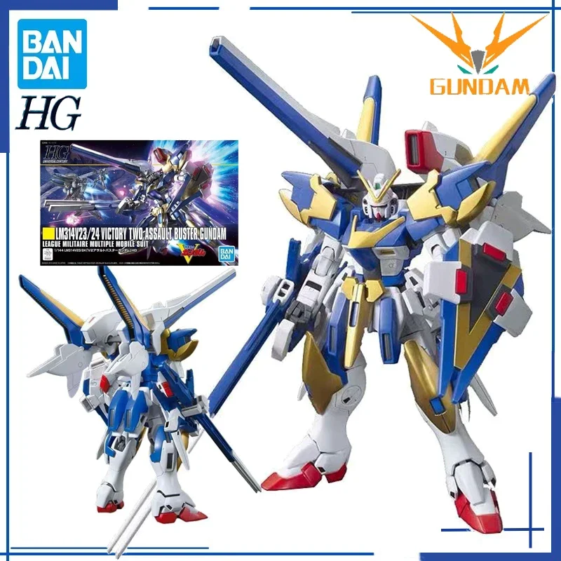 Bandai Original Genuine HGUC 1/144 LM314V23/24 VICTORY TWO ASSAULT BUSTER GUNDAM Anime Model Toys Action Figure Gifts