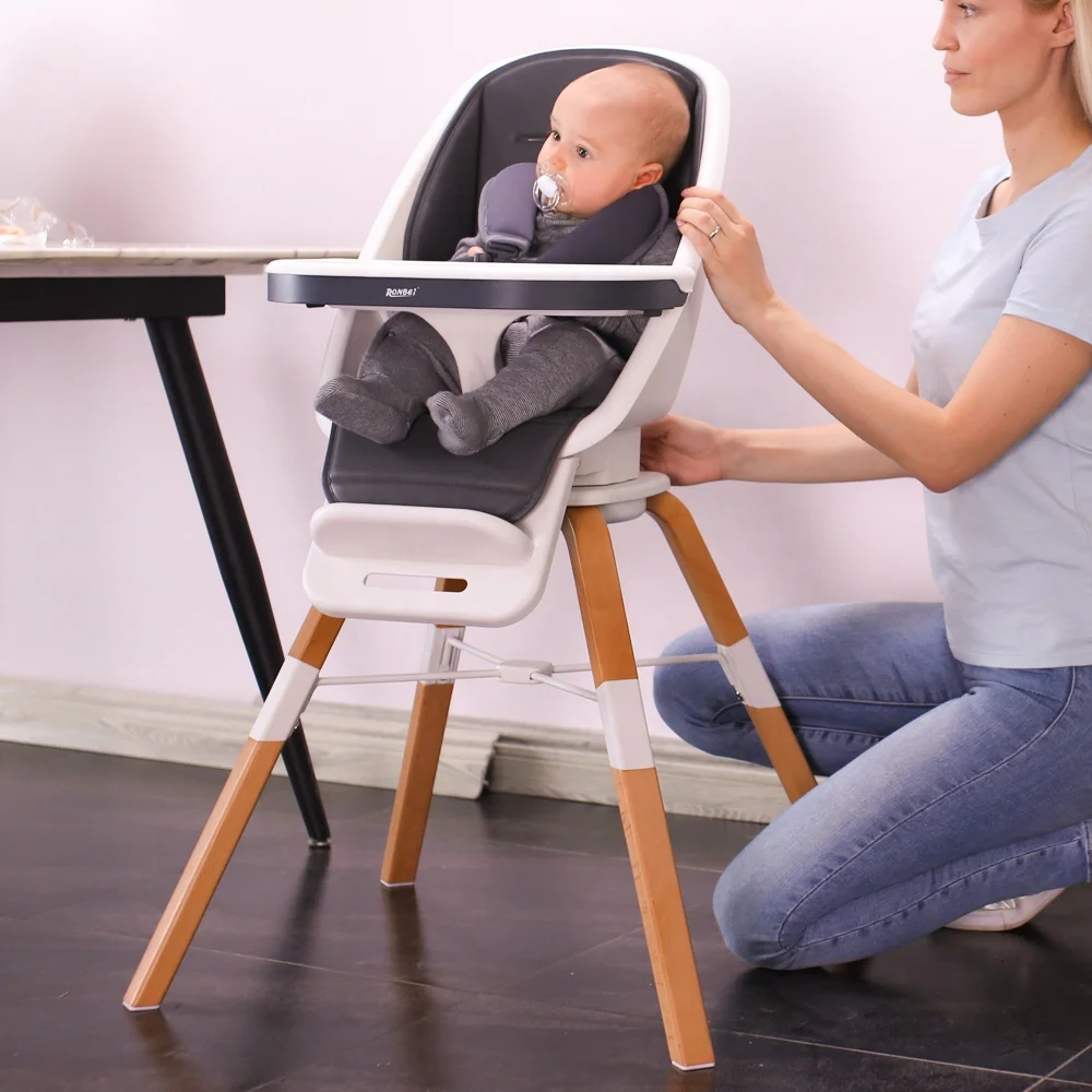 Chaises Multifonctions en Bois de Plage pour Bébé, Qualité Supérieure, Rotation à 360 °, Louvain